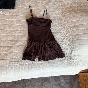 American Eagle Outfitters brown mini dress